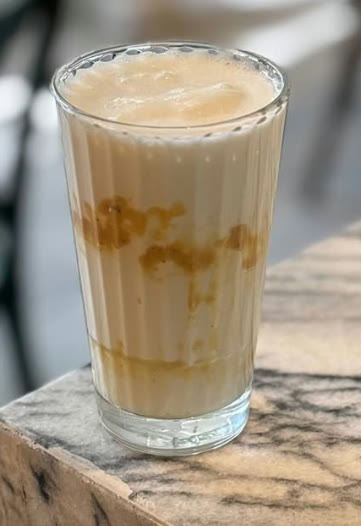 Iced caramel latte
